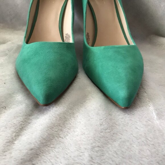 Nine West Green Suede Leather High Heels - Picture 3 of 16